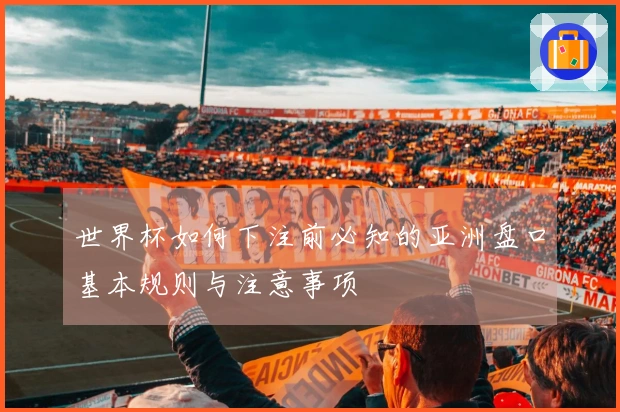 世界杯如何下注前必知的亚洲盘口基本规则与注意事项