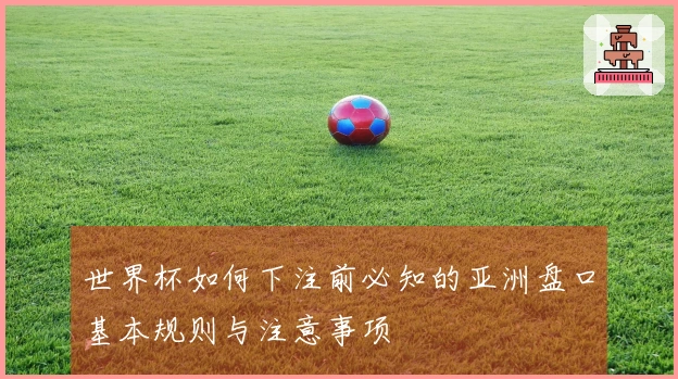 世界杯如何下注前必知的亚洲盘口基本规则与注意事项